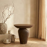 Harshad Brown mango wood side table organic