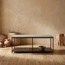 Laco White sidetable marble top taupe metal frame