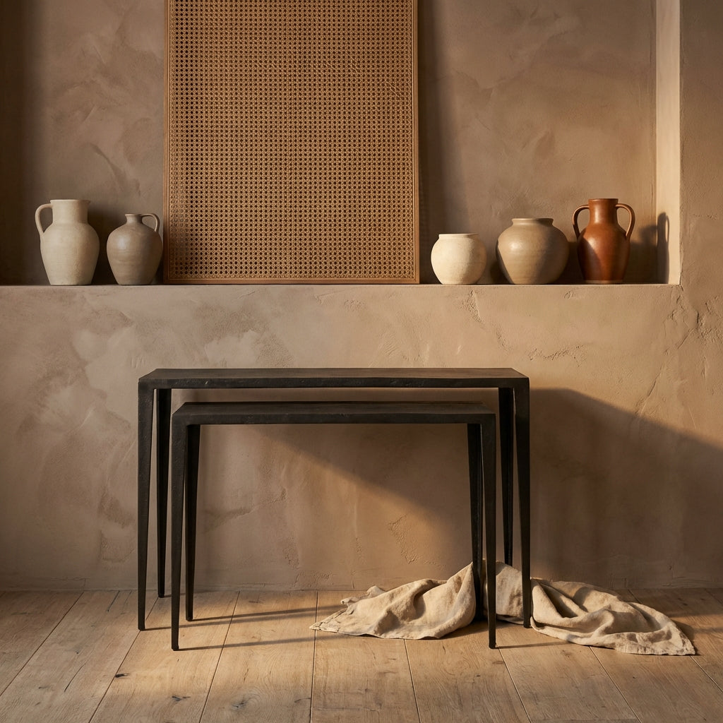 Rivva Black casted alu rectangle side table sv2