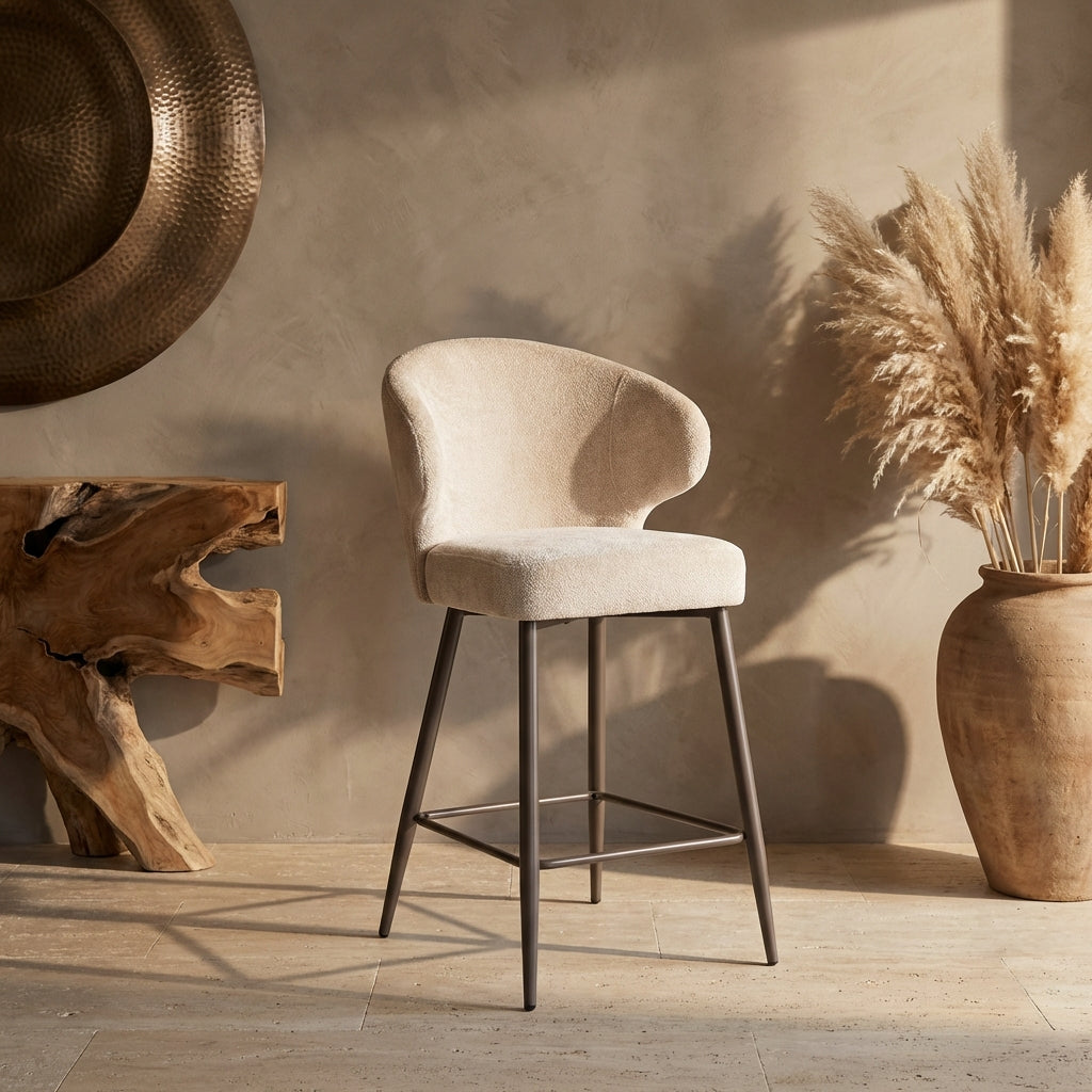 Ares Beige bar chair aphrodite 3 clay leg