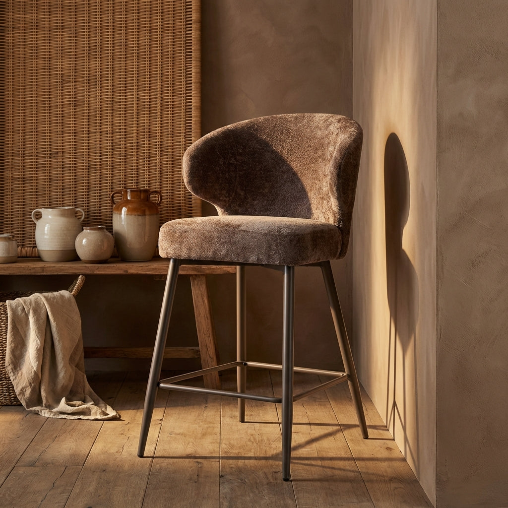 Ares Mocca bar chair aphrodite 7 clay leg