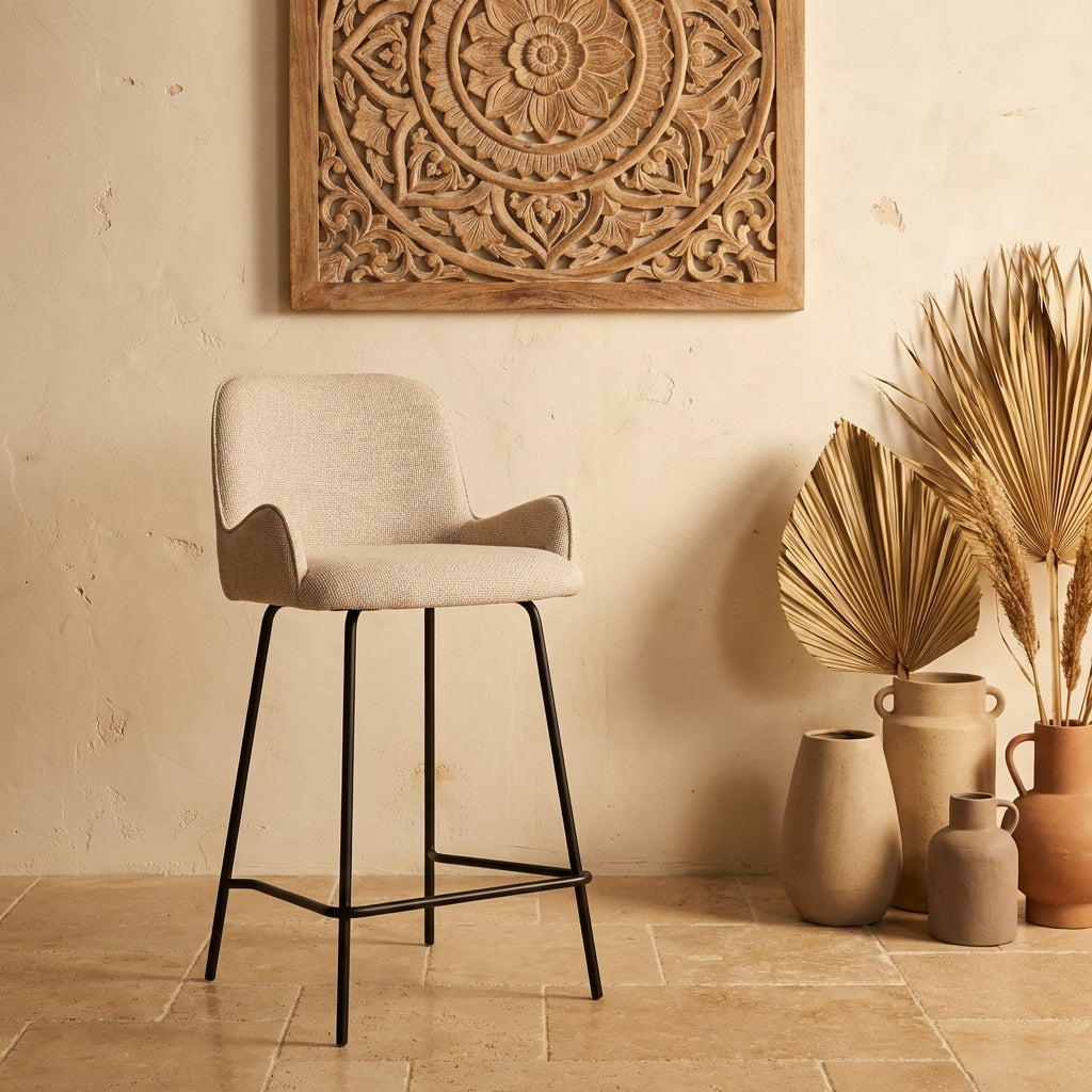 Leander Cream bar stool