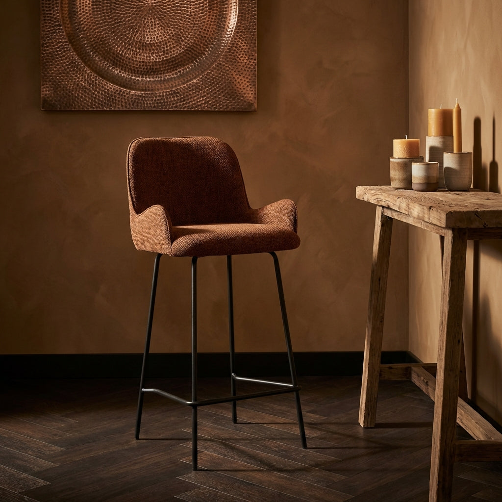 Leander Rust bar stool