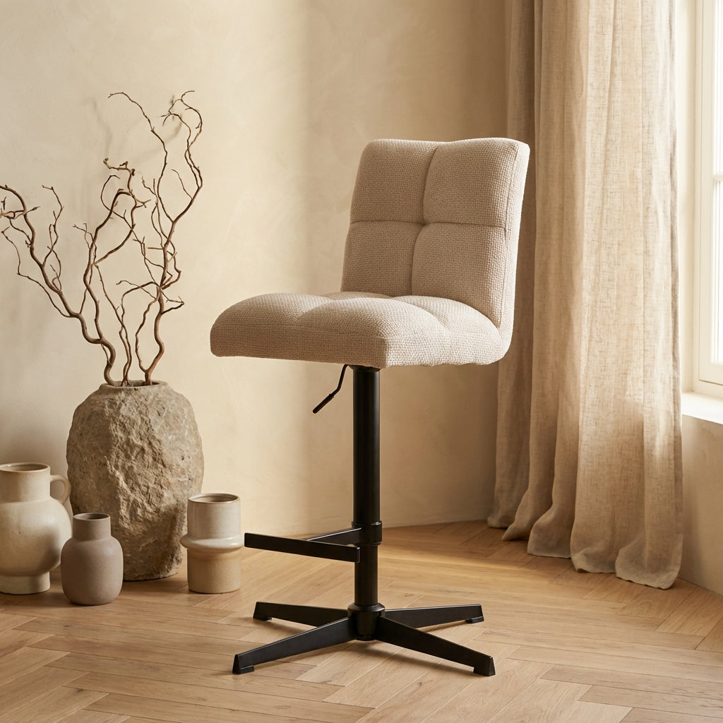 Milan bar chair adjustable cream
