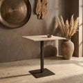 Table Plaza — bistrotable Carré Blanc Marbre Taupe