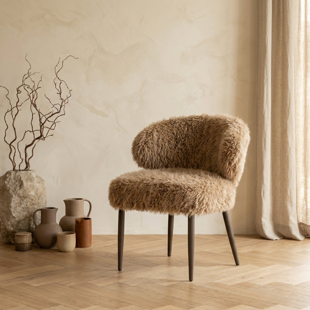 Ares Dining Chair Hair Brown