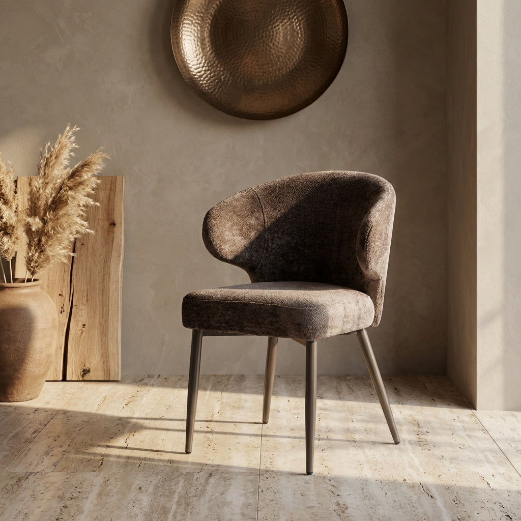 Ares Mocca dining chair aphrodite 7 clay leg
