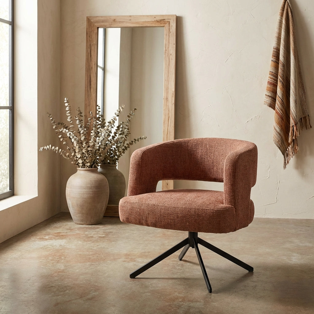Baldr Rust diningchair legacy6 deepterra black leg