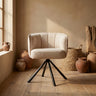 Como dining chair swivel cream