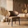 Fiori Taupe terra leather dining chair