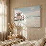 Glass Art wall picture beach house