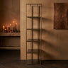 Ilya Gold metal cabinet smoky glass shelves
