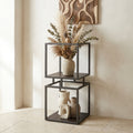 Armoire Nanci — Noir Fer Ouvert cube S