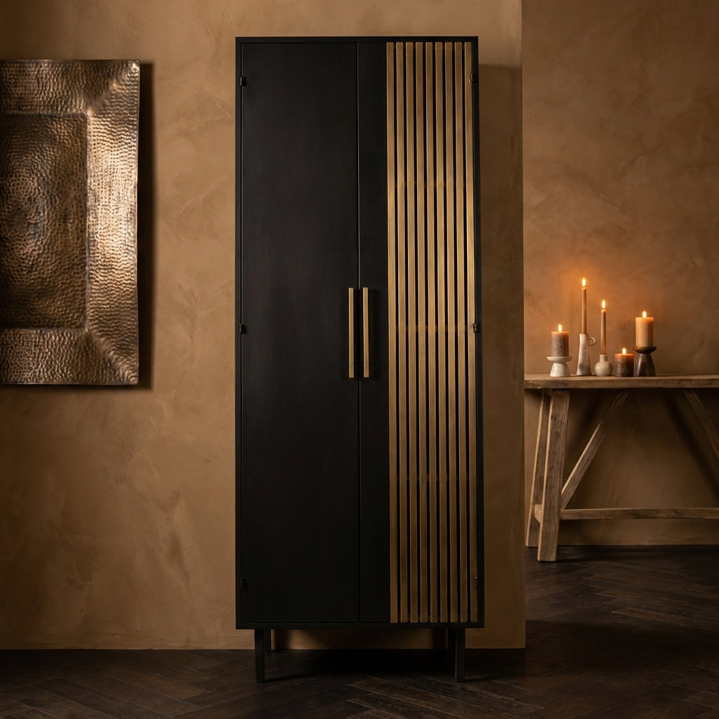 Sayan cabinet black and gold