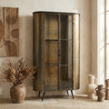 Armoire Spacer — Laiton Fer Verre Porte Haut