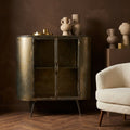 Armoire Spacer — Laiton Fer Verre Porte Bas