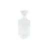 Glass Crystal clear square whisky bottle