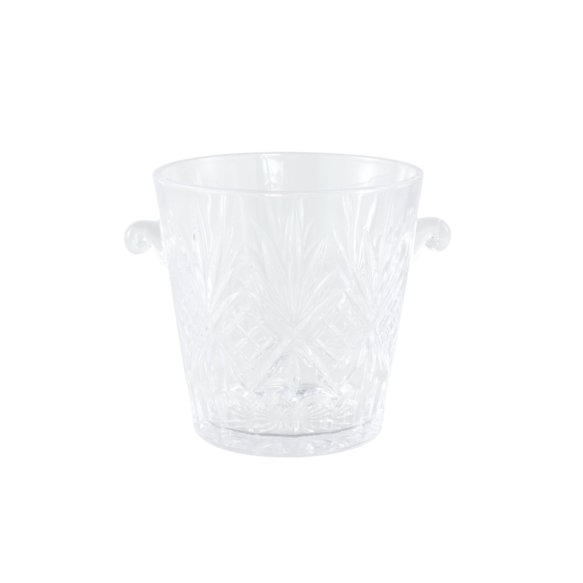Glass Crystal clear round ice bucket