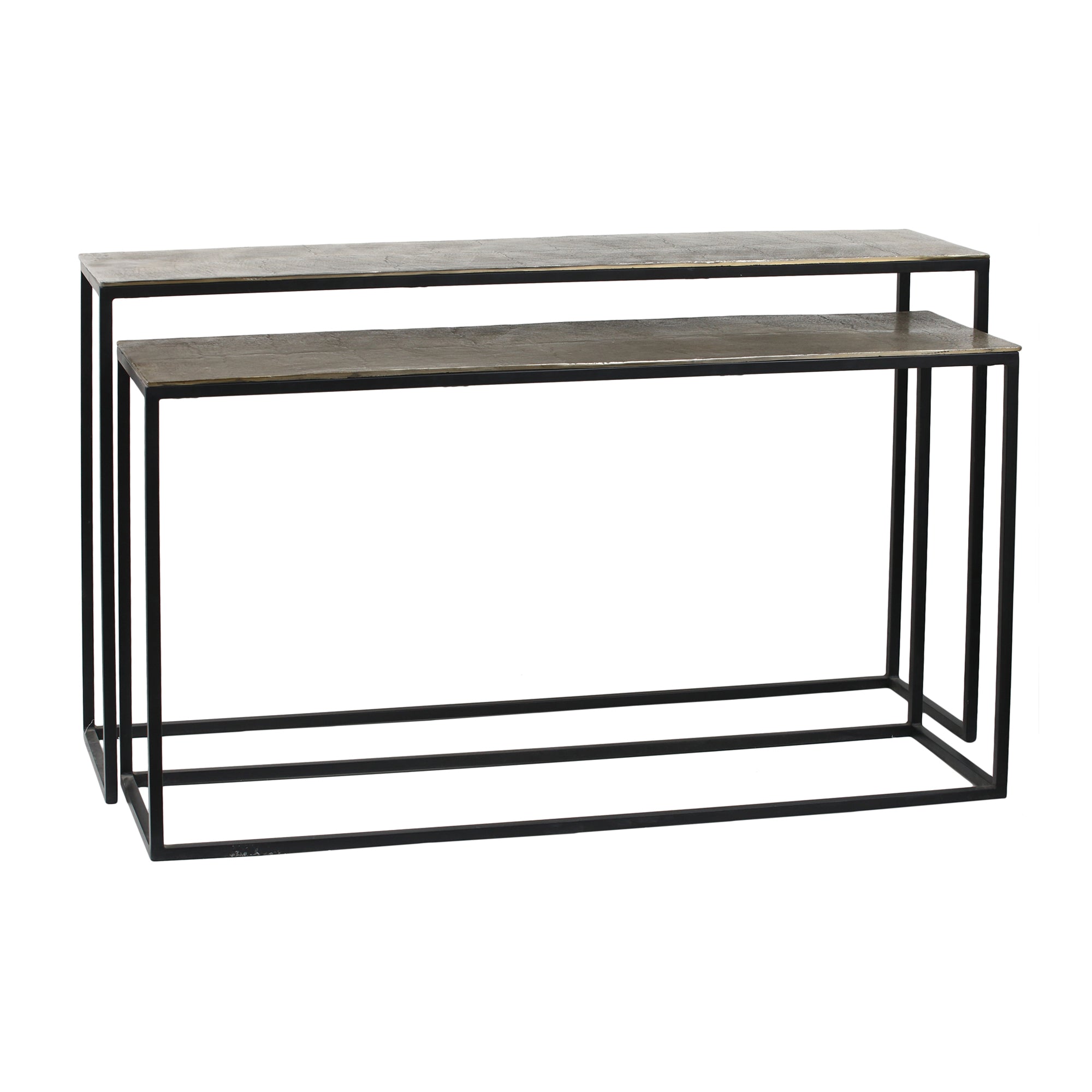 Kae gold alu black Iron rectangular sidetable sv2 - Photo 9