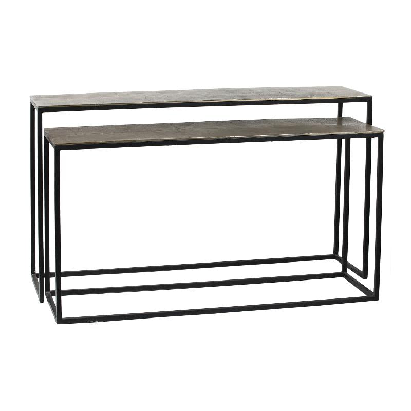 Kae gold alu black Iron rectangular sidetable sv2