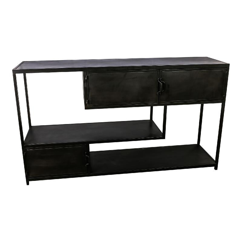 Duana Playful rusty black Iron low cabinet