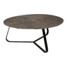 Kae Gold alu black iron round coffee table L