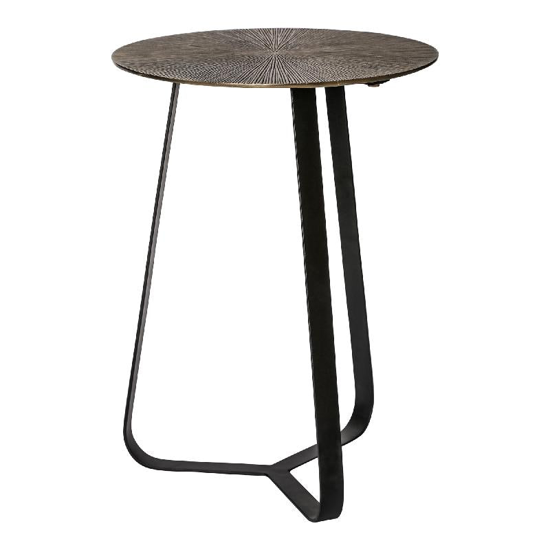 Kae Gold alu black iron round coffee table S