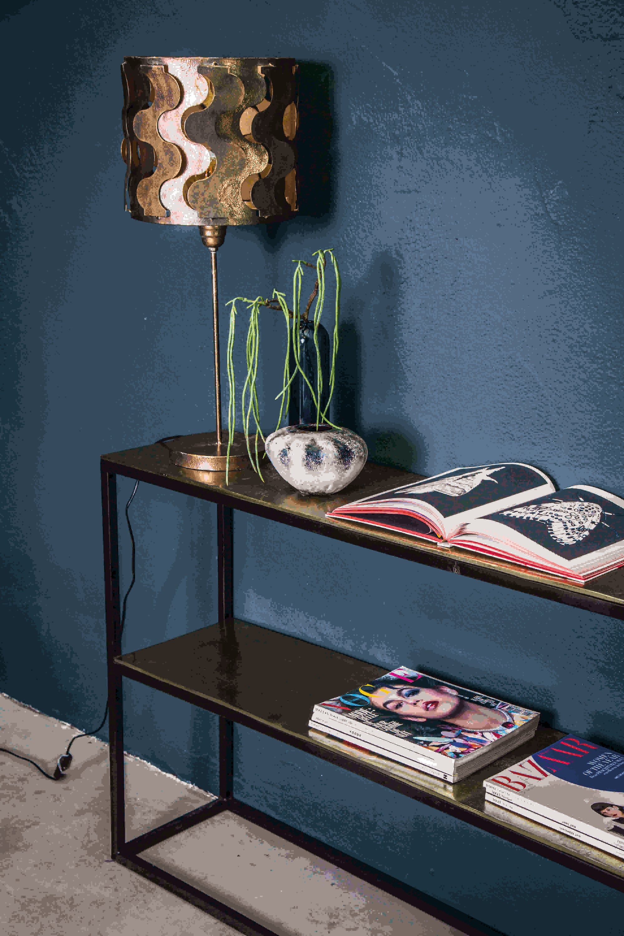 Kae Gold alu black iron sidetable rectangl single - Photo 3