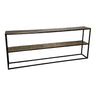 Kae Gold alu black iron sidetable rectangl single