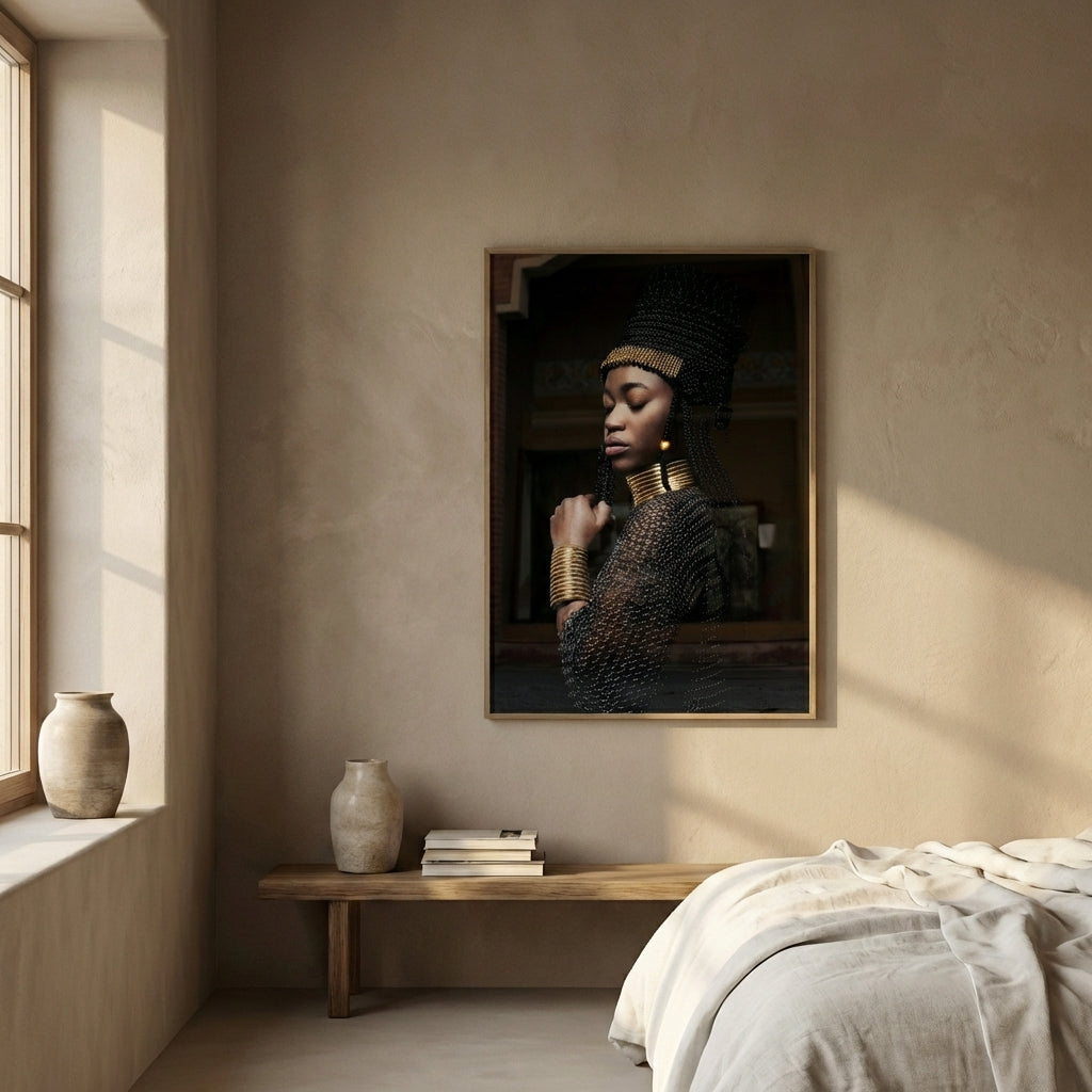 Melani Glass Art wall picture ethnic women