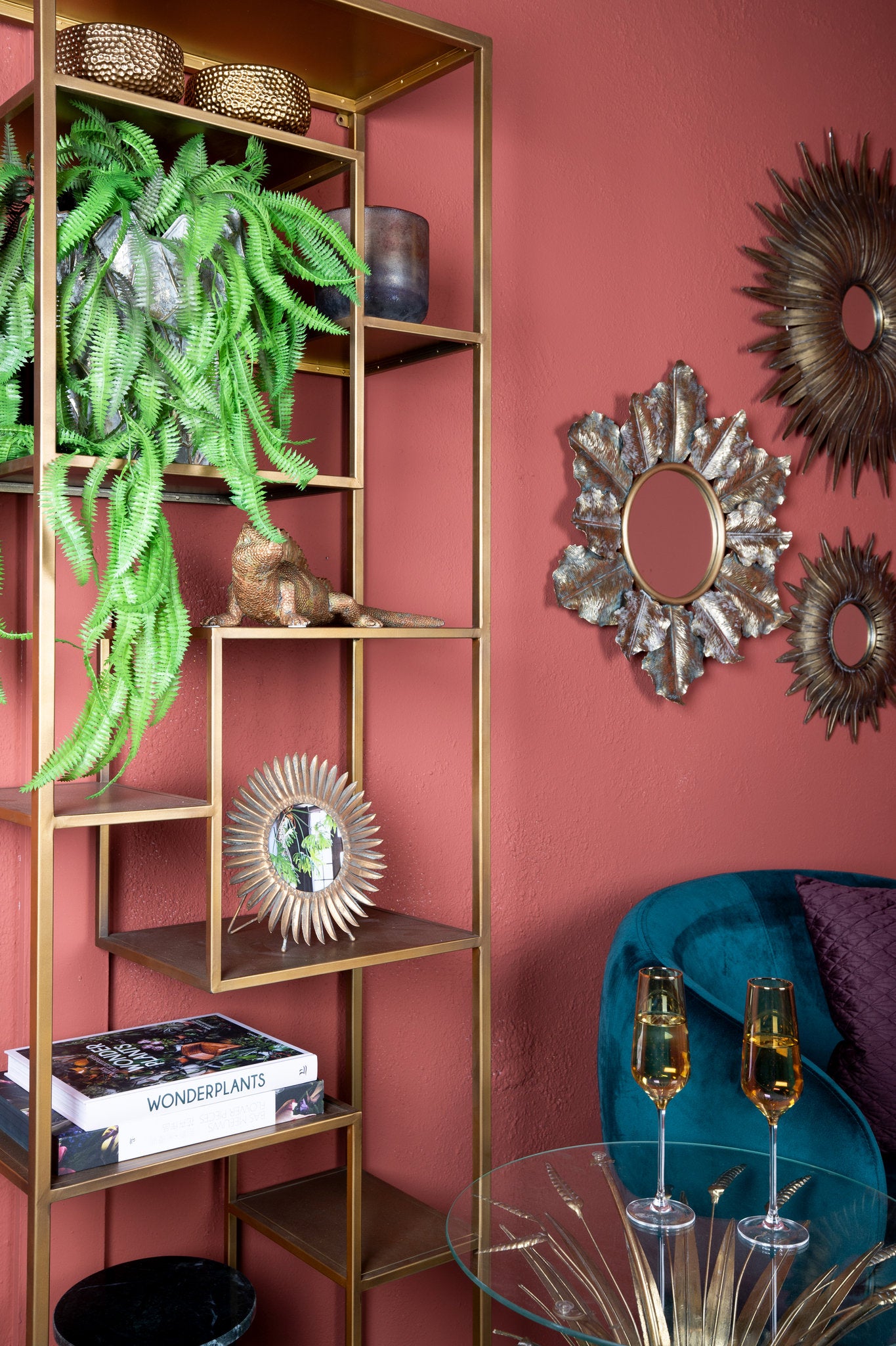 Duana Playful gold iron open cabinet high - Photo 5