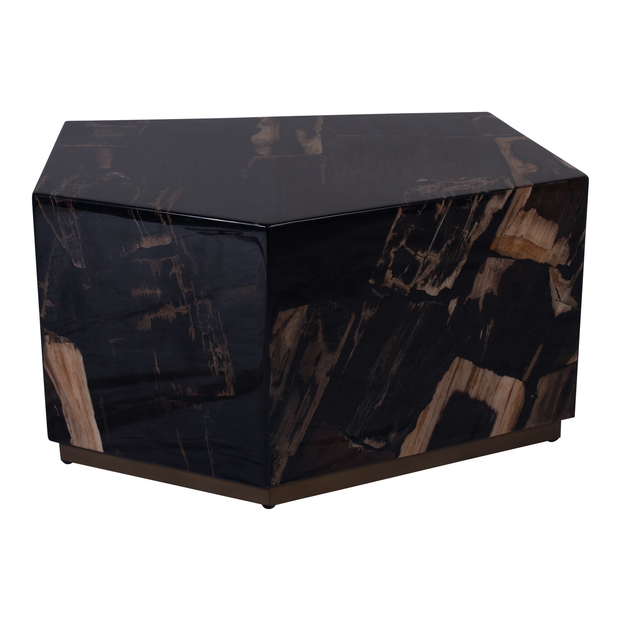 Rayn Petrified wood black coffeetable M - Photo 5