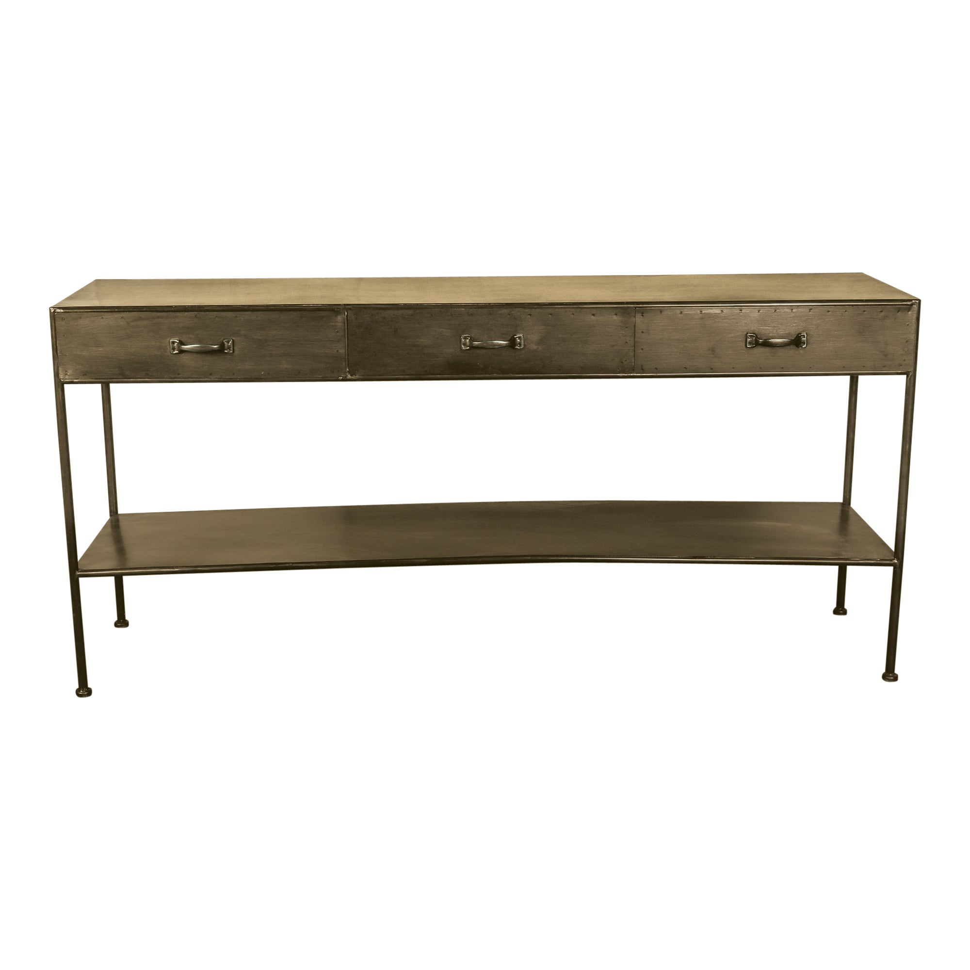 Simple Metal Gold sidetable open 3 drawers - Photo 2