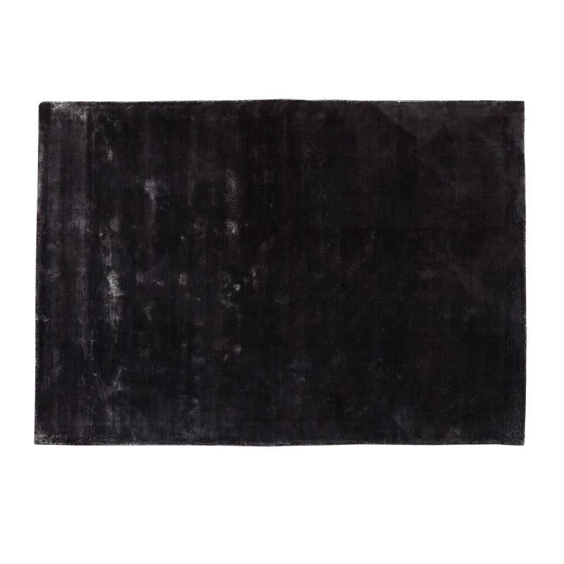 Flavia Black viscose handwoven carpet S Noir — Tapis — vue 4 | Häus