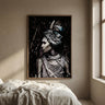 Melani Glass Art wall picture black & white woman