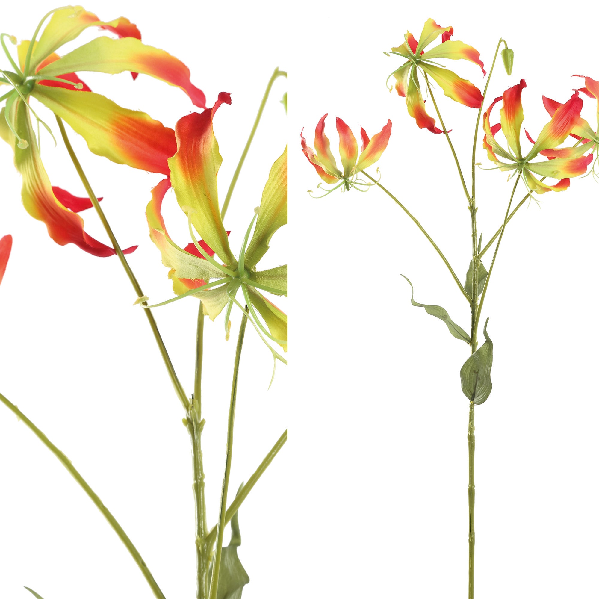 Lily Flower red and yellow gloriosa S Jaune — Fleur artificielle — Fleur artificielle design premium | Häus