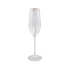 Yina Clear gold rim angular champagne glass