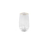 Yina Clear gold rim angular high glass