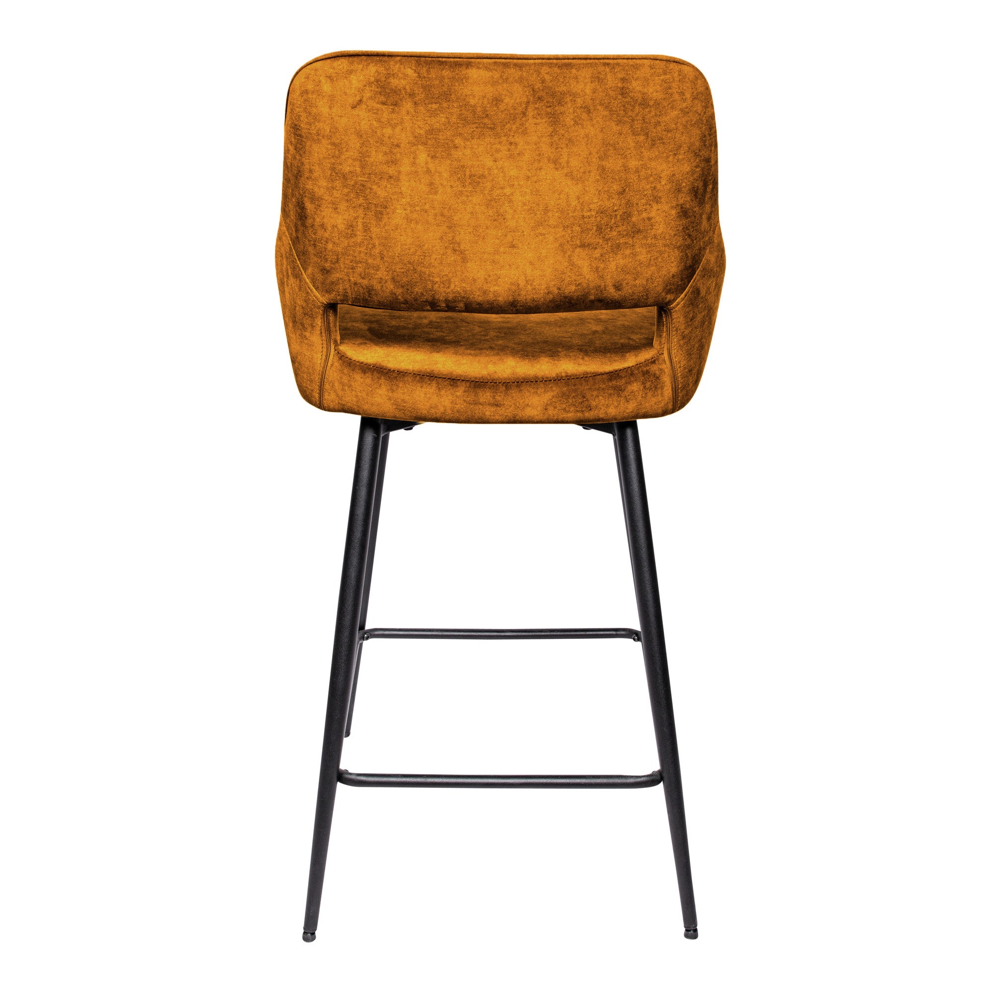 Fal LOW Velvet Rust bar stool black metal leg - Photo 2