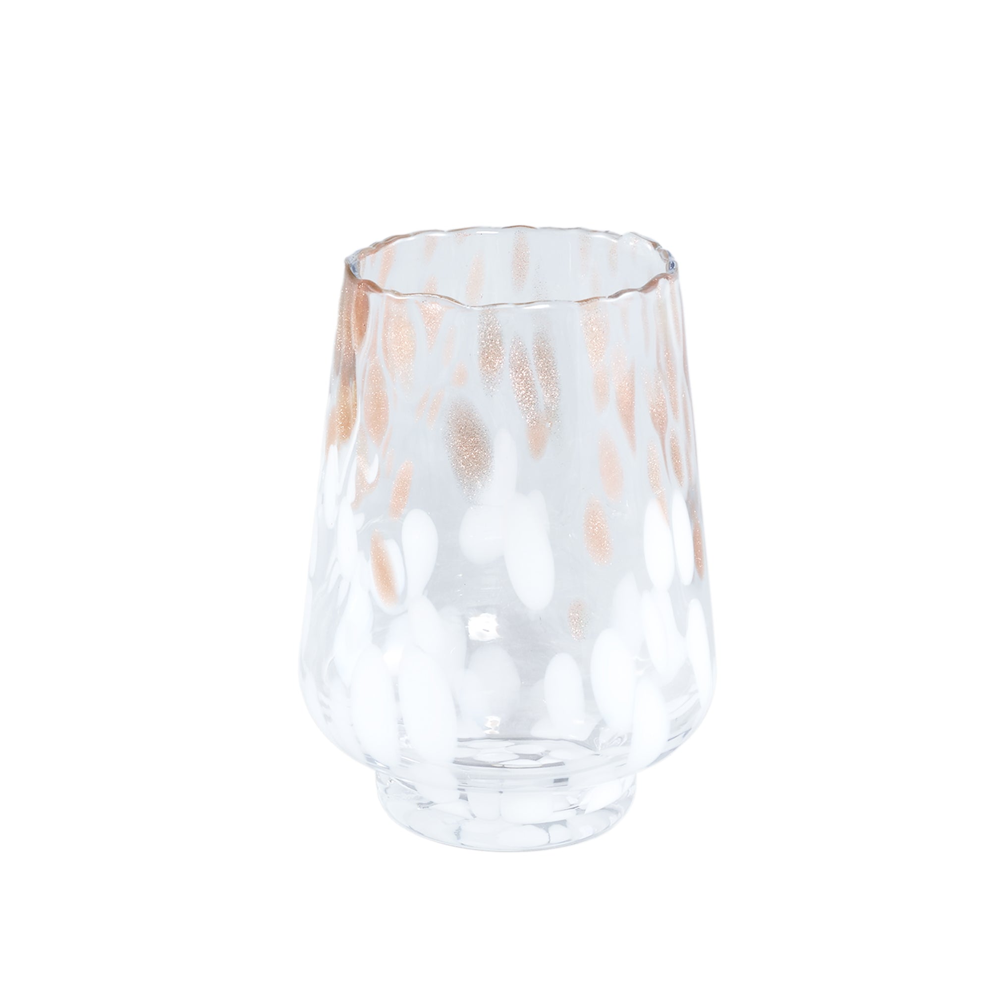 Angelina Bougeoirs en verre - Blanc