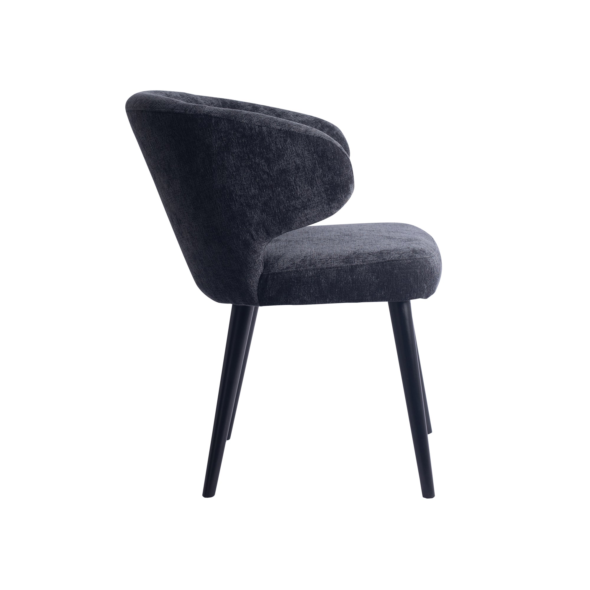 Fiori Anthracite 0504 dining chair black wood legs - Photo 6