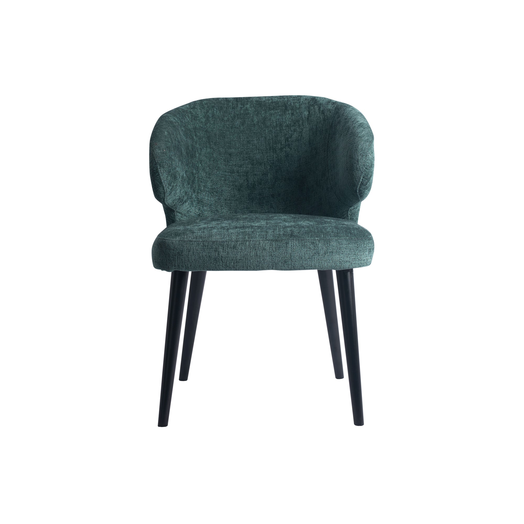 Fiori Petrol 502 dining chair black wood legs - Photo 6