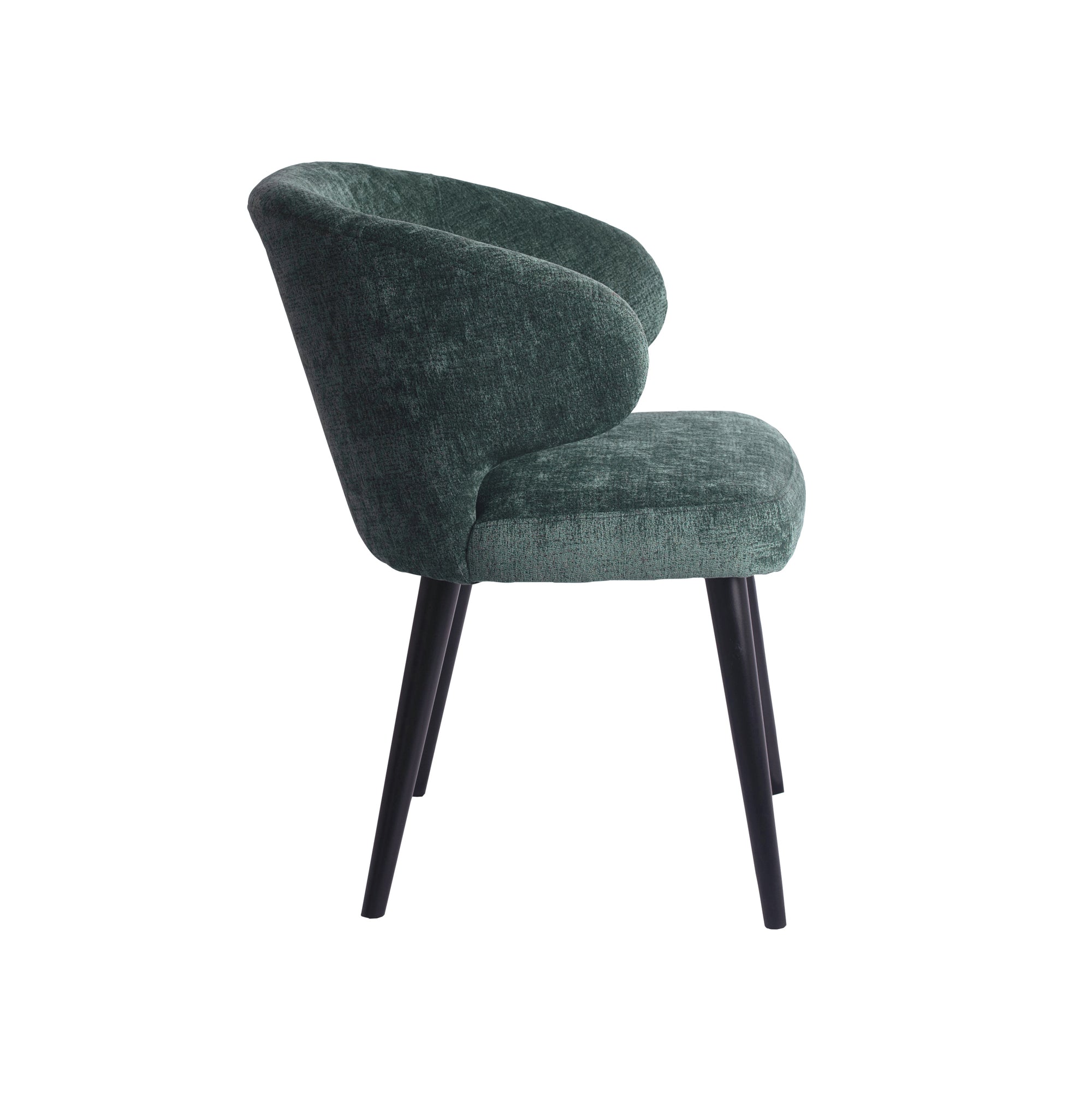 Fiori Petrol 502 dining chair black wood legs - Photo 5