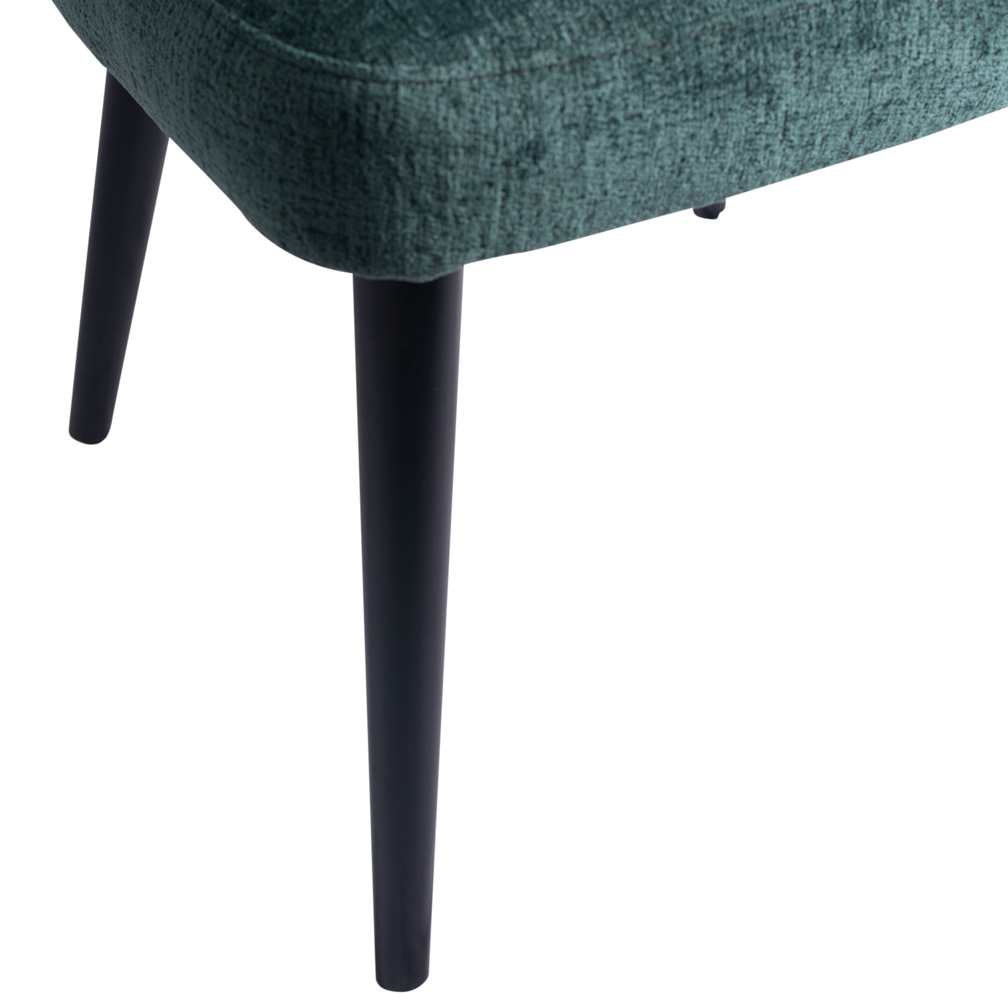 Fiori Petrol 502 dining chair black wood legs - Photo 8