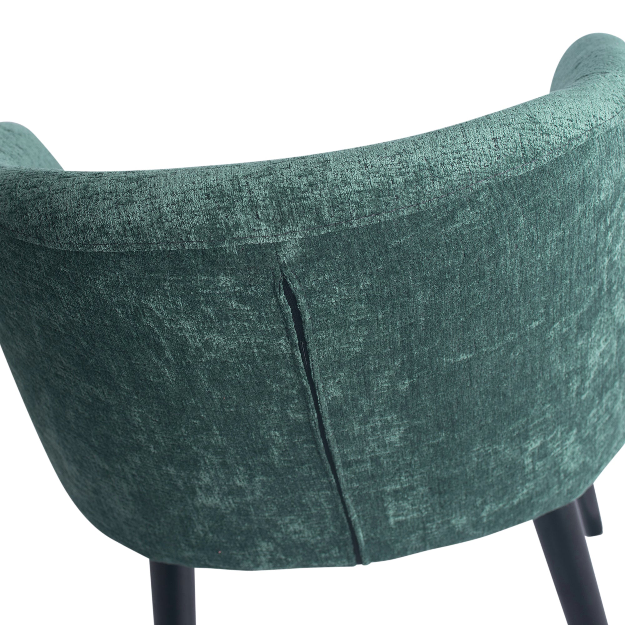 Fiori Petrol 502 dining chair black wood legs - Photo 7