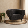 Fauteuil Elefan — Anthracite Rond armrest — Fauteuil design premium | Häus