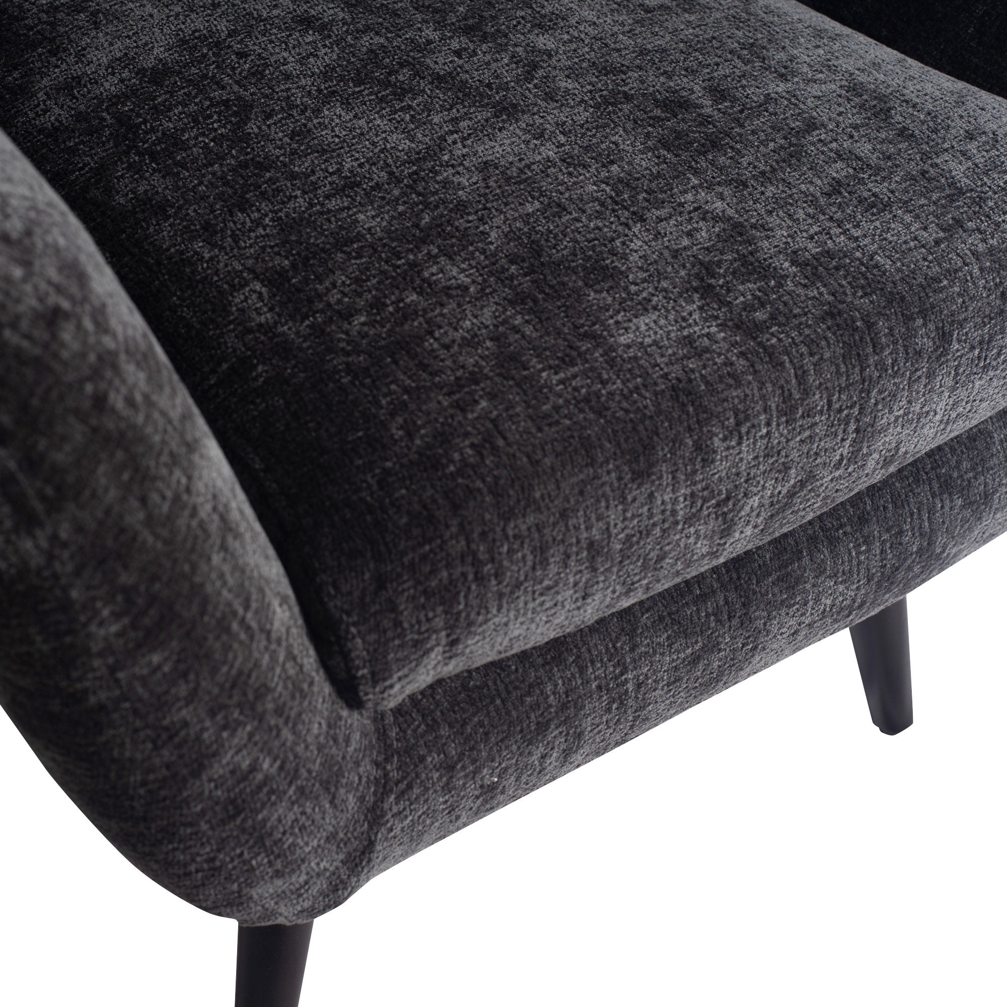Donny Anthracite fauteuil black wooden legs - Photo 6