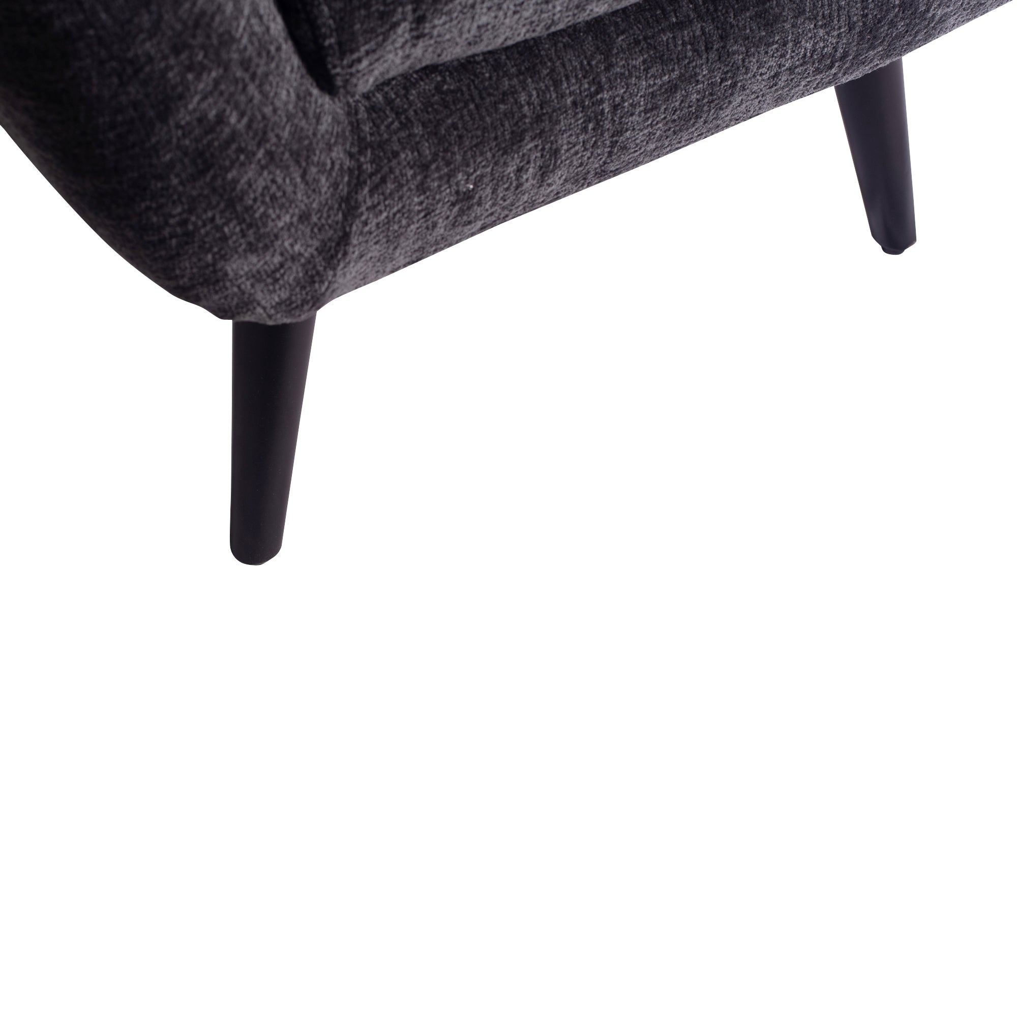 Donny Anthracite fauteuil black wooden legs - Photo 8