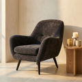 Fauteuil Donny — Anthracite Noir Bois