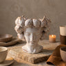 Alani White glazed ceramic statue of women head A